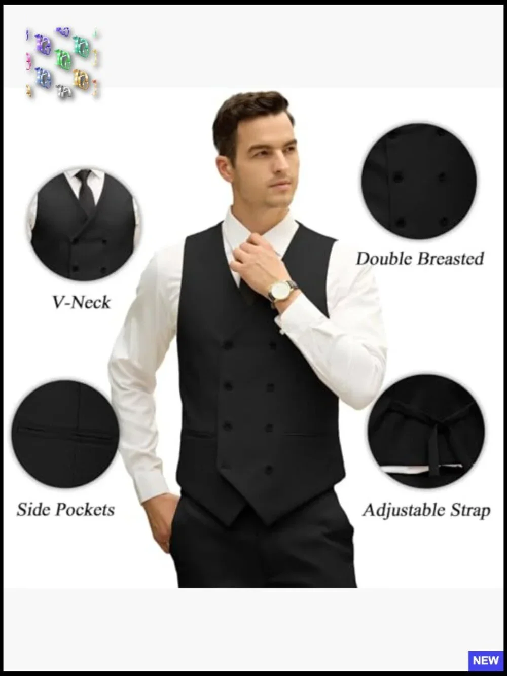 Slim Fit 3 Piece Double Breasted Suit Modern Formal Tuxedo Set Wedding Prom